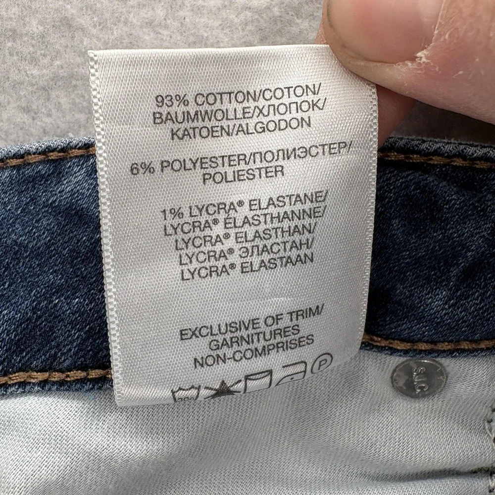 Silver Jeans Suki Slim Womens 30x27 Blue Mid Rise Distressed Stretch Denim Y2K - Picture 6 of 13
